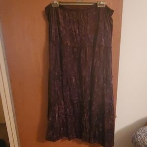 Mixit brown velvety skirt size L